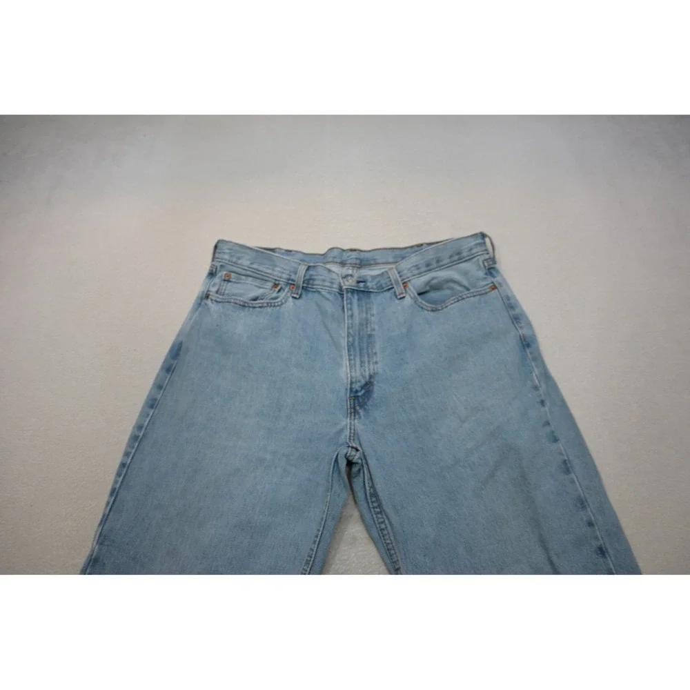 Levi's 550 Jeans Mens 38x32 Light Blue Relaxed Straight Leg Denim Excellent